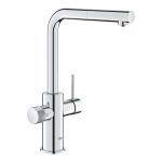 Змішувач для кухні Grohe Blue Pure Minta, довж.виливу - 223мм, поворотний/витяжний, 1+1фильтр, хром