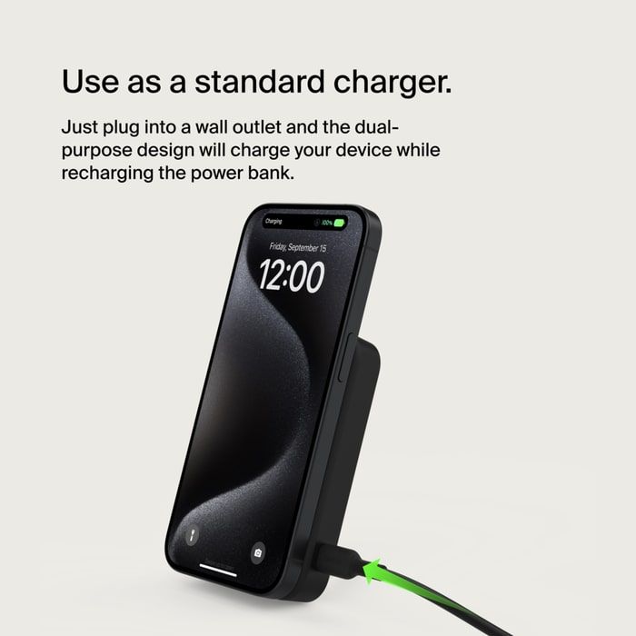 Портативное зарядное устройство Power Bank Belkin 8000мАч, MagSafe Wireless, черный