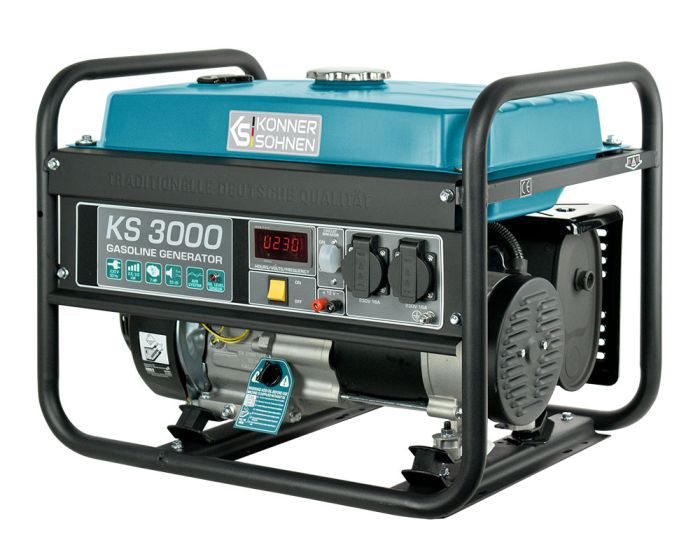 Генератор бензиновий Konner&Sohnen KS 3000, 230В, 3кВт, ручний стартер, 41.5кг