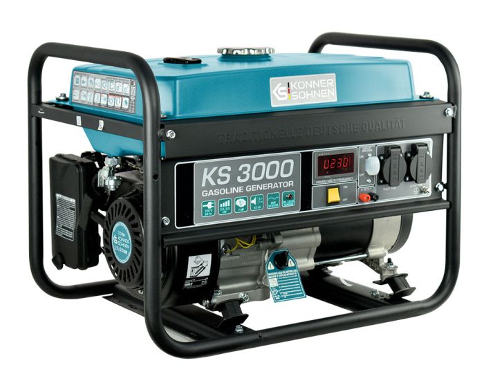 Генератор бензиновый Konner&Sohnen KS 3000, 230В, 3кВт, ручной запуск, 41.5кг