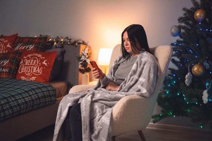 Плед Ardesto Christmas Flannel, 160х200см, 100% полиэстер, елки
