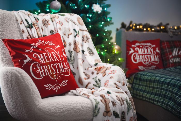 Плед Ardesto Christmas Flannel 160х200см, 100% поліестер, імбирні пряники
