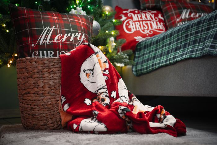Плед Ardesto Christmas Flannel 160х200см, 100% полиэстер, рождественские корги