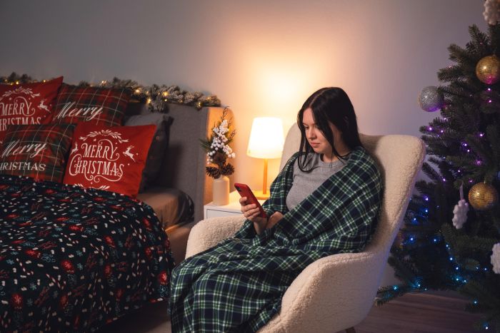 Плед Ardesto Christmas Fleece 130x160см, 100% полиэстер, клетка, зеленый
