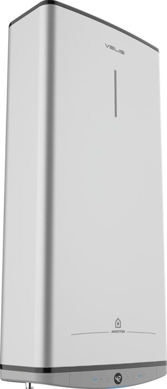 Водонагреватель электр. Ariston плоский слим VELIS TECH 100 EU, 100л, 2*1,5кВт, ун. монтаж, электр. упр-ние, B, Италия, Серый