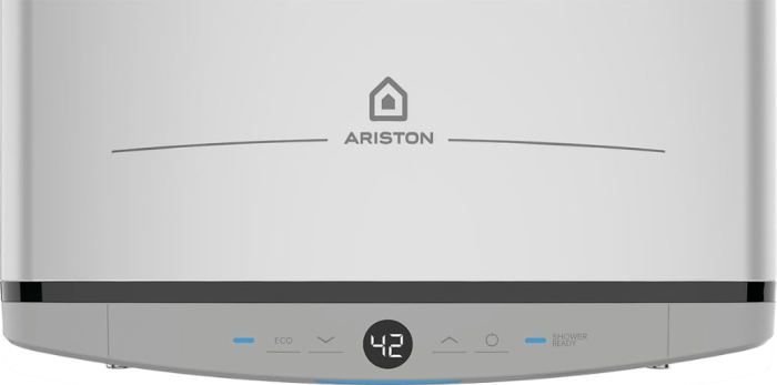 Водонагреватель электр. Ariston плоский слим VELIS TECH 100 EU, 100л, 2*1,5кВт, ун. монтаж, электр. упр-ние, B, Италия, Серый
