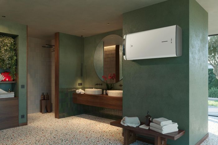 Водонагреватель электр. Ariston плоский слим VELIS PRO DRY WIFI 50 EU, 50л, 2*1,5кВт, сух тен, ун. монтаж, электр. упр-ние, B, Италия, Белый