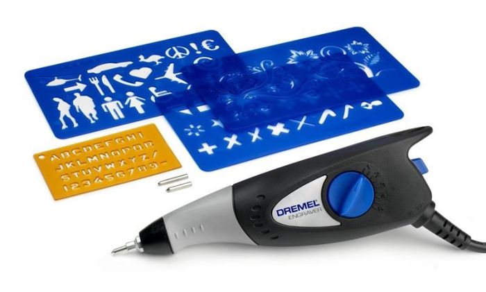Шлифмашина шлифовально-гравировочная Dremel 290-3/4 Engraver, 35Вт, 6000об/мин, +3 насадки и 4 трафарета, 0.31 кг