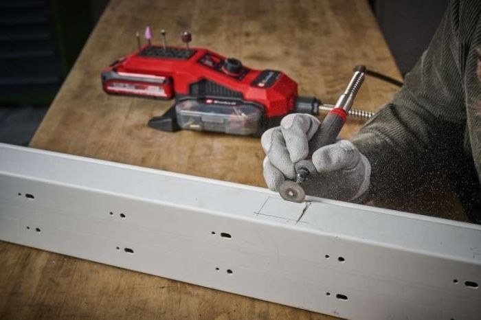 Гравер аккумуляторный Einhell TE-MT 18/34 Li-Solo, PXC, 18В, 5000-34000об/мин, гибкий вал 92см, 1.4кг, (без АКБ и ЗУ)