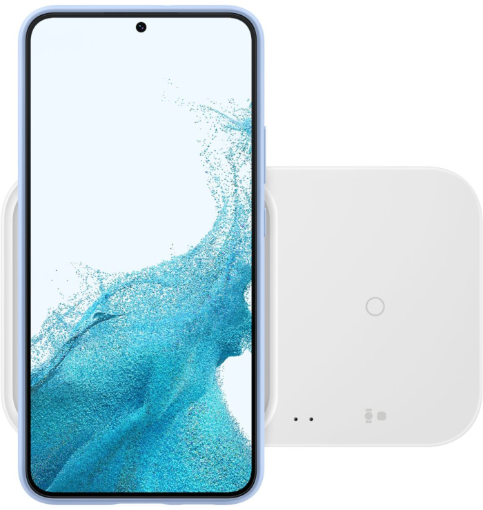 Зарядний пристрій бездротовий Samsung Duo 15Вт, білий