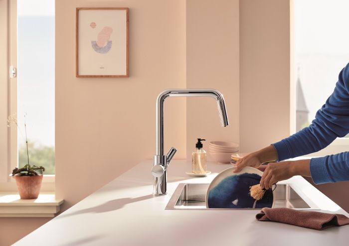 Смеситель для кухни Grohe Blue Pure Start, дл.излива - 223мм, поворотный, 1+1 фильтр, хром