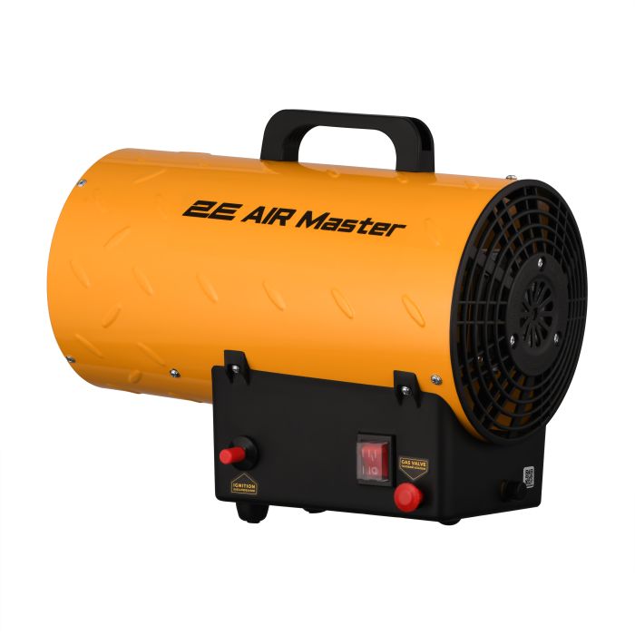 Теплова гармата газова 2E PowerHeat G15, 15кВт, 150м2, 420м3/год, IPX4, жовтий, 3.8кг