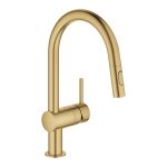 Змішувач для кухні Grohe Minta, довж.виливу - 223мм, поворотний/витяжний, 1важіль, матовий прохолодний схід сонця