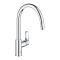 Змішувач для кухні Grohe QuickFix Start Flow, довж.виливу - 215мм, поворотний/витяжний, 1важіль, хром