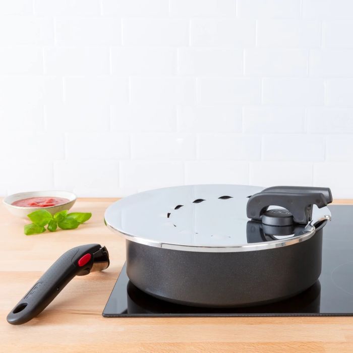Крышка с защитой от разбрызгивания Tefal Ingenio, 20-28см, нержавеющая сталь, пластик