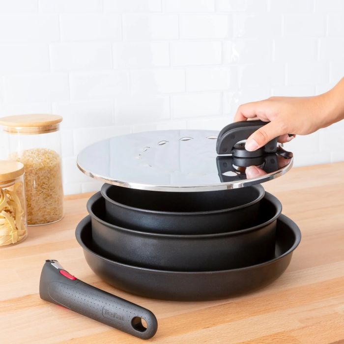 Крышка с защитой от разбрызгивания Tefal Ingenio, 20-28см, нержавеющая сталь, пластик