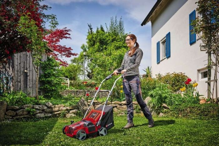 Аератор-скарифікатор акумуляторний Einhell GE-SA 36/35 Li - Solo 36В 35см безщітковий ножі 16шт 11.31кг без АКБ та ЗП