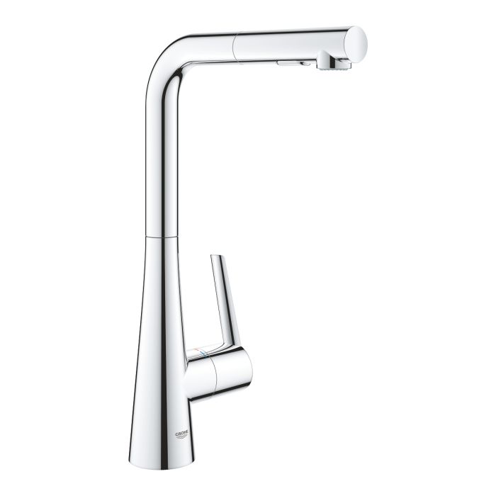 Змішувач для кухні Grohe Scala, довж.виливу - 205мм, поворотний/витяжний, 1важіль, хром