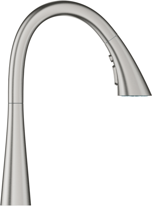 Змішувач для кухні Grohe Scala, довж.виливу - 231мм, поворотний/витяжний, 1важіль, супер сталь