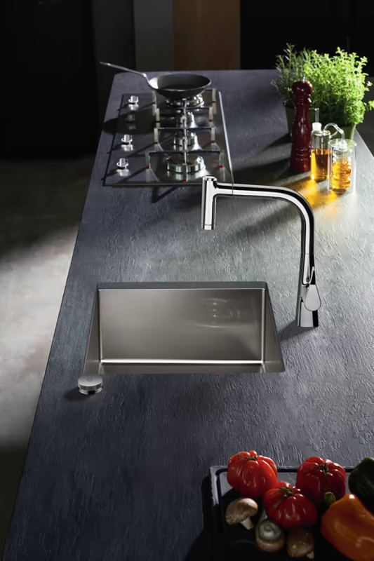 Мийка кухонна Hansgrohe Combi S71, нерж.сталь, прямокутник, без крила, 500x550x190мм, чаша - 1, врізна, нерж