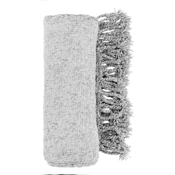 Плед Ardesto Chenille 140х190см, 100% полиэстер, серый светлый