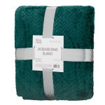 Плед Ardesto Jacquard Braid 160х200см, 100% поліестер, смарагдовий