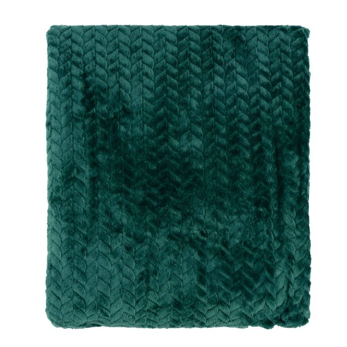 Плед Ardesto Jacquard Braid 160х200см, 100% поліестер, смарагдовий