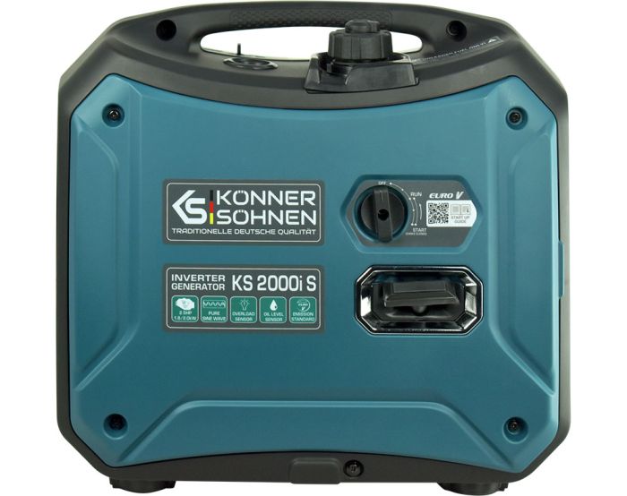 Генератор инверторный бензиновый Konner&Sohnen KS 2000i S, 230В, 2.0кВт, ручной запуск, 19кг