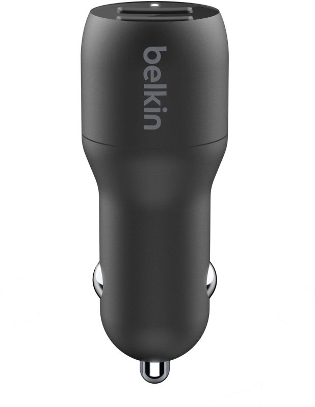 Зарядний пристрій автомобільний Belkin 24Вт 2хUSB-A, чорний