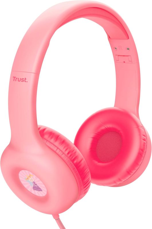 Наушники Trust Nouna Headphones mini-jack, Mic, Розовый