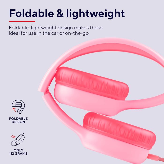 Наушники Trust Nouna Headphones mini-jack, Mic, Розовый