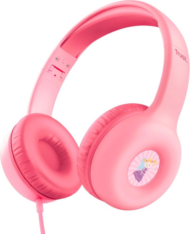 Наушники Trust Nouna Headphones mini-jack, Mic, Розовый