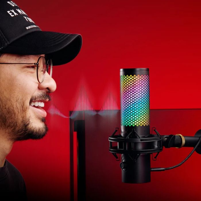 Мікрофон геймінговий HyperX QuadCast 2 S, Omni/Uni/Bi, USB-A, 3м, NGenuity, RGB, чорний