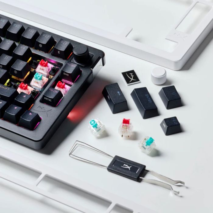 Клавиатура механическая HyperX Alloy Rise 75key, Red, USB-A/WL/BT, EN/UA, RGB, чорний