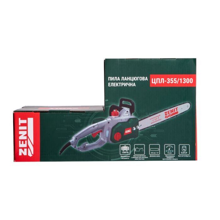 Пила ланцюгова мережева Zenit ЦПЛ-355/1300 1300Вт 35см 3.6кг
