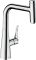 Смеситель для кухни Hansgrohe Metris Select, дл.излива - 208мм, поворотный, вытяжной, рычаг + кнопка, хром