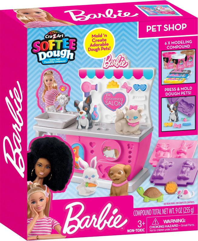 Тесто для лепки Cra-Z-Art Barbie Зоомагазин с формами, набор 10ед