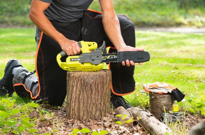 Пила цепная аккумуляторная Ryobi ONE+ RY18CS20A-125 18В акб 1х2.5А·ч ЗУ 20см 2.3кг