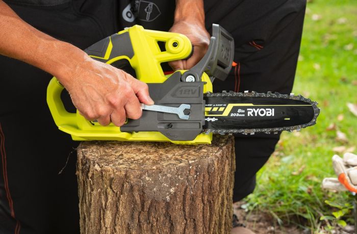 Пила цепная аккумуляторная Ryobi ONE+ RY18CS20A-125 18В акб 1х2.5А·ч ЗУ 20см 2.3кг