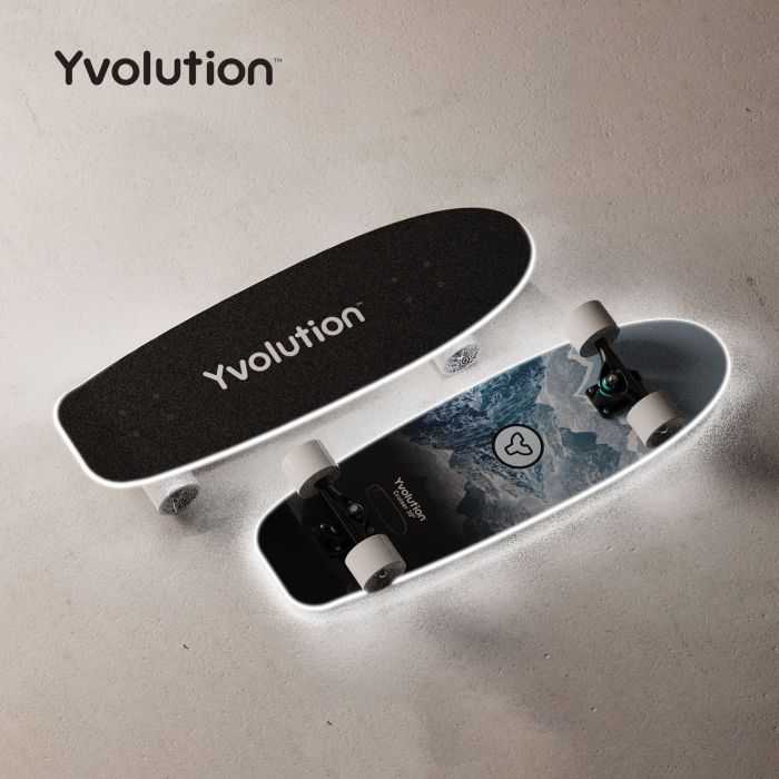 Скейтборд Yvolution Dynamo Cruiser LED 76см, синий