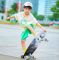 Скейтборд Yvolution Dynamo Cruiser LED 76см, синий