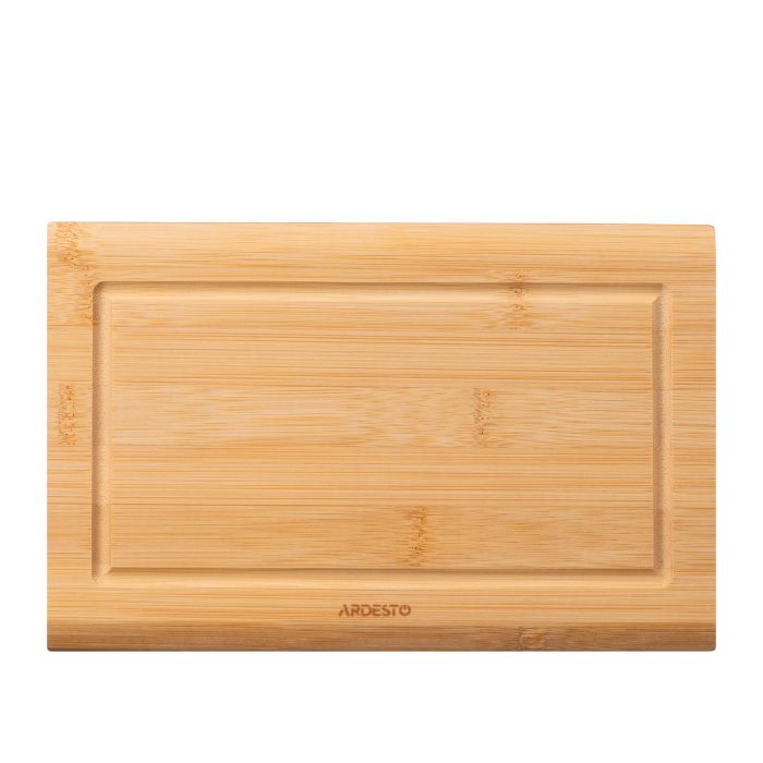 Доска кухонная с желобом Ardesto Midori, 25х16х1.5см, бамбук