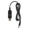 Кабель USB-A > DC 5.5х2.5мм живлення 2Е 1м, 12В/1A, чорний