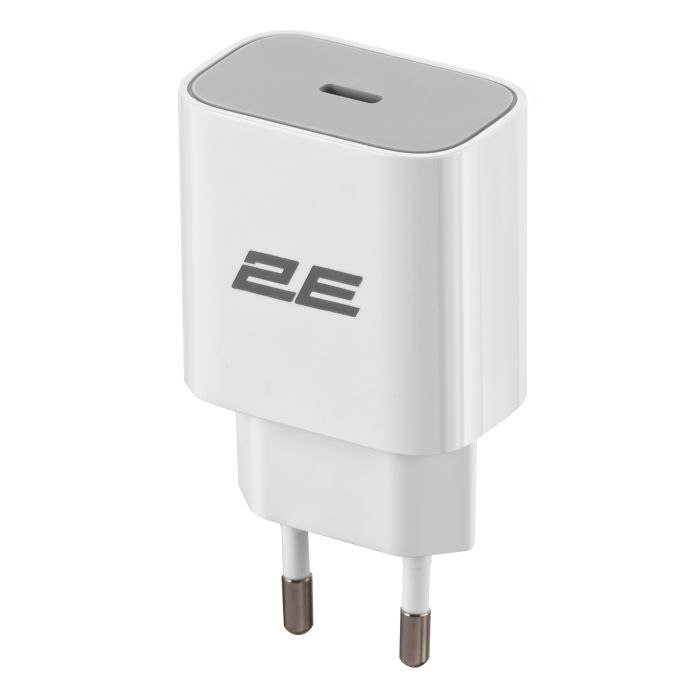 Зарядний пристрій мережевий 2E 25Вт USB-C PD, білий