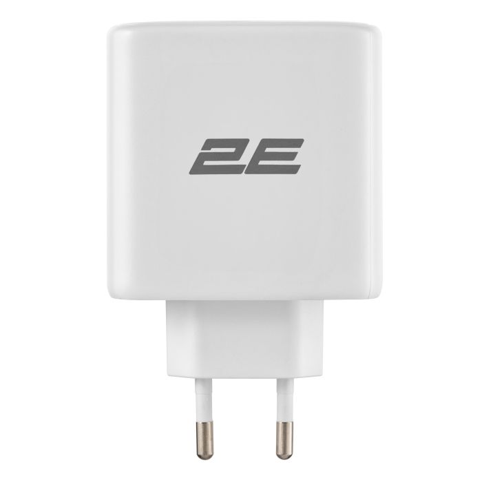 Зарядний пристрій мережевий 2E 65Вт GaN 2хUSB-C/USB-A, PD/QC, білий