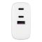 Зарядний пристрій мережевий 2E 65Вт GaN 2хUSB-C/USB-A, PD/QC, білий