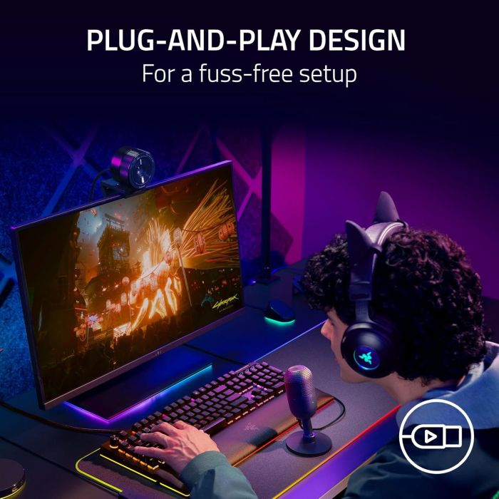 Мікрофон геймінговий Razer Seiren V3 Mini, Omni, USB-A, 1.2м, чорний