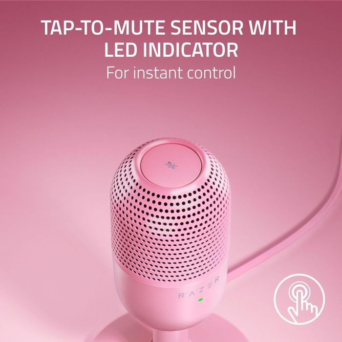 Мікрофон геймінговий Razer Seiren V3 Mini, Omni, USB-A, 1.2м, quartz