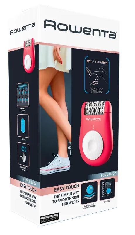 Епілятор Rowenta Easy Touch пінцетний, від мережі, пінцет.-24, сух., рожевий