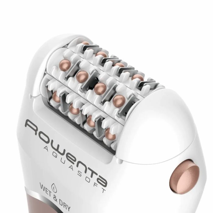 Епілятор Rowenta Aquasoft Wet&Dry пінцетний, акумуляторний , пінцет.-24, волог.+сух., насадок-4, пудровий